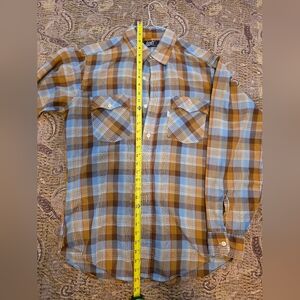 Levi's Men's Casual Blue and Brown Checkered Shirt